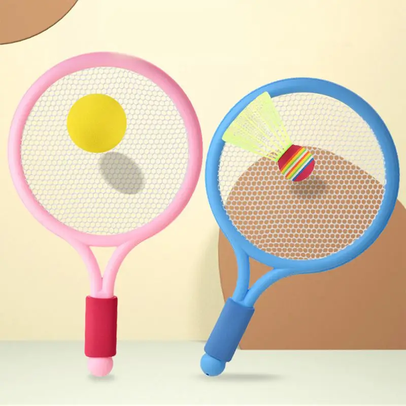 Children's Badminton Tennis Racket Beginner Training Outdoor Beach Tennis Kindergarten Baby Parent Child Interactive Toys