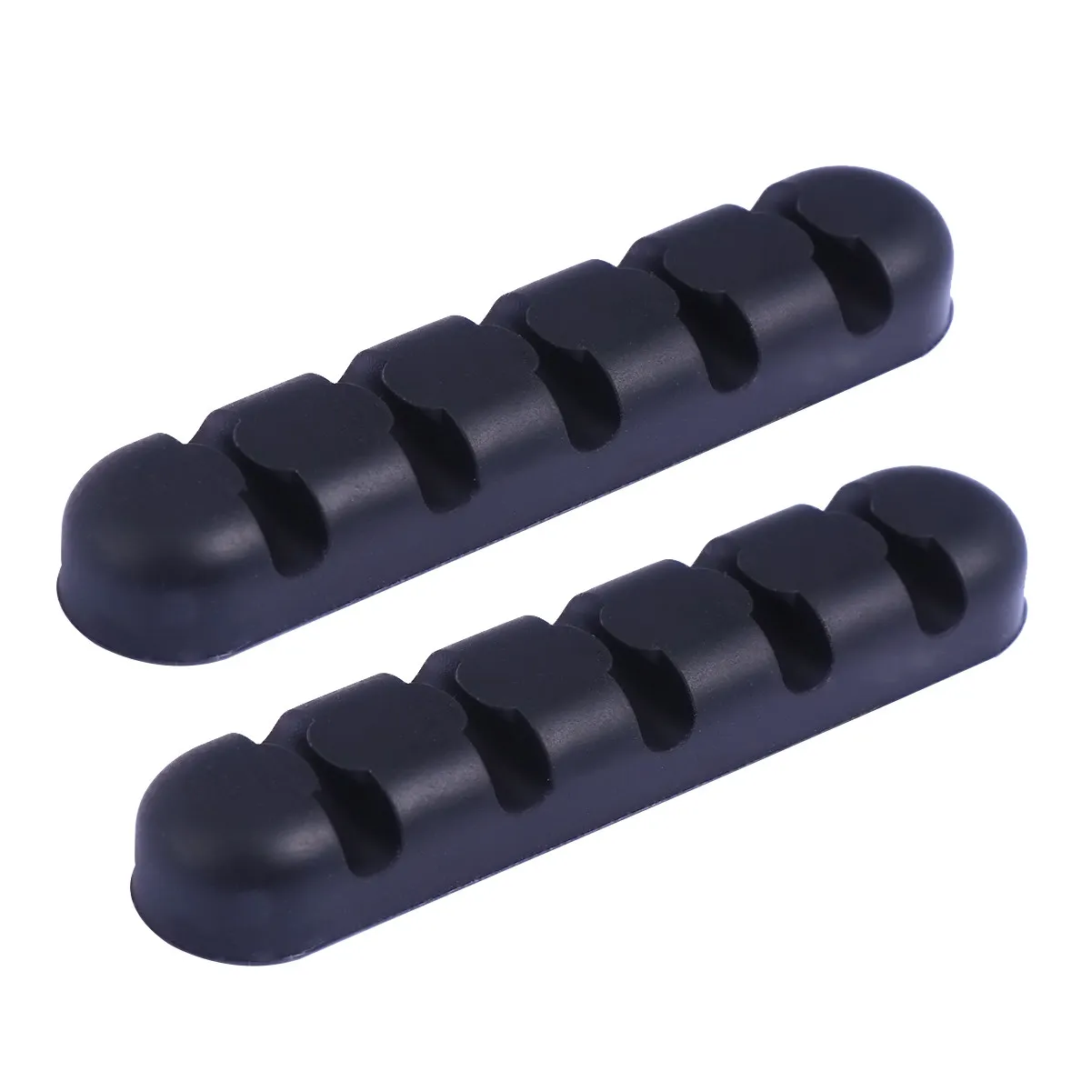 

2Pcs Silicone Cable Organizer Clips Self-Adhesive Desk Cord Management Holder for Charging USB Power Cables Home Office Plug