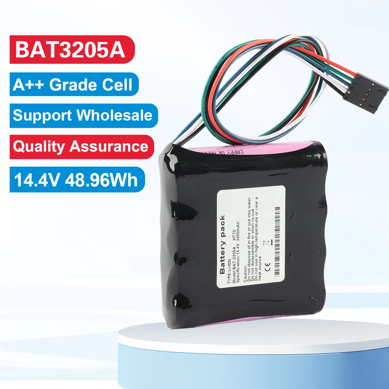 BAT3205A Replacement Li-ion Battery For HT70 HT70 Plus Ventilator 14.4V 3400mAh/48.96Wh