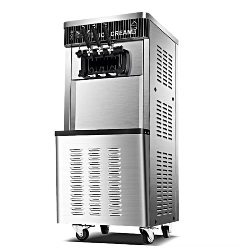 Commercial 3 Flavors Ice Cream Vending Machine / Soft Ice Cream Maker Machine
