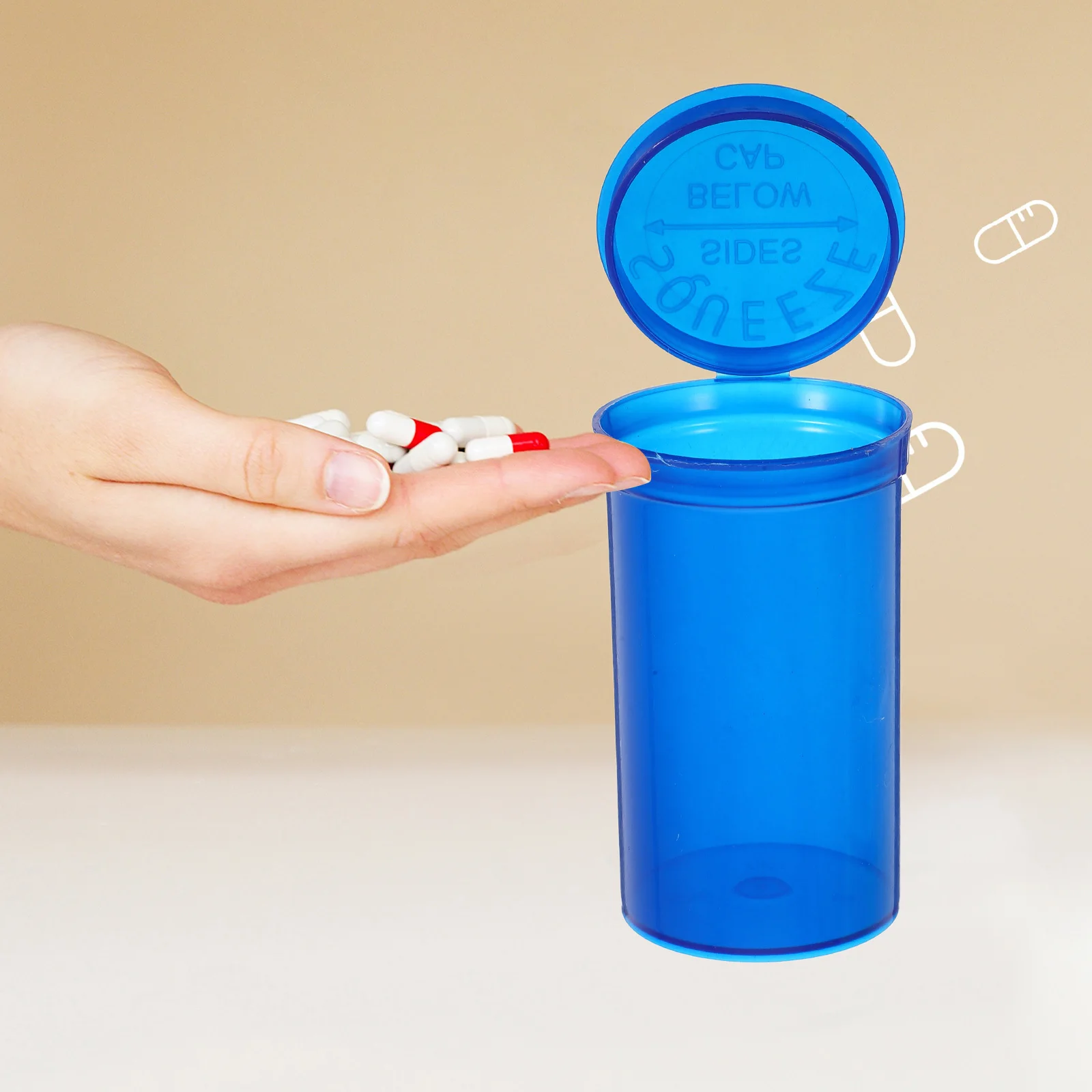 10 pezzi scatola per medicinali trasparente mini portapillole sigillato impermeabile esterno portatile piccolo contenitore per pillole portachiavi clip da viaggio