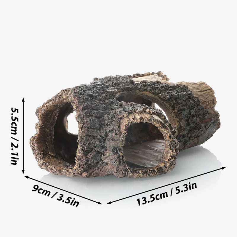 Random Color Creative Fish Tank Decoration Landscaping Resin Wood Barrel Tree Debris Shape Aquarium Resin Home Crafts Ornaments