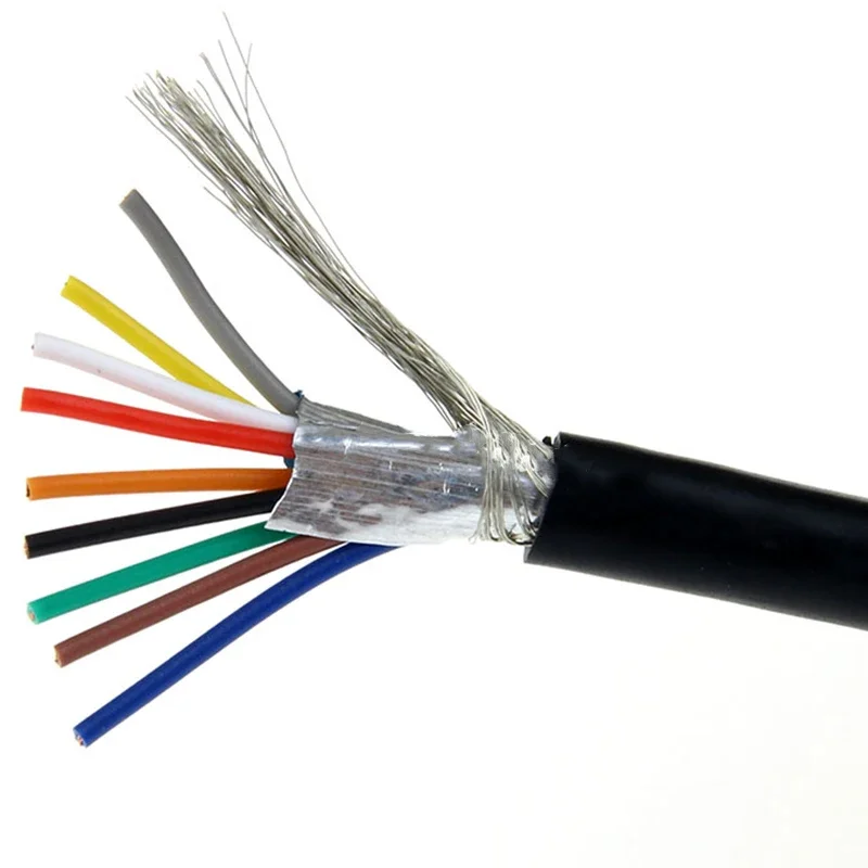 24AWG Wire Copper DB9 9 pin Connecting Line RS232 Serial Line 9-Core Double Control Cable Wiring 26AWG/28AWG Tinned Copper Wire