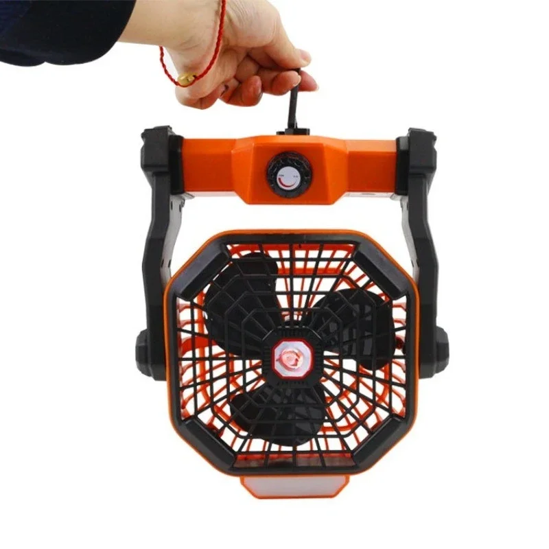 Portable USB outdoor camping fan light, bedroom office remote control portable fan light