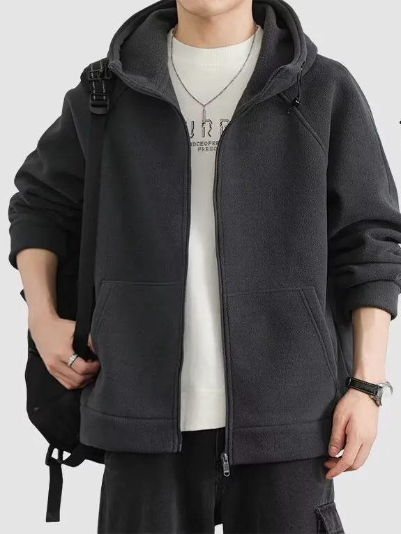 

Мужская винтажная куртка оверсайз с воротником, свободного кроя, демисезонная верхняя одежда, бренд Hip Haome, ткань Tagkita, полиэстер, длинный рукав