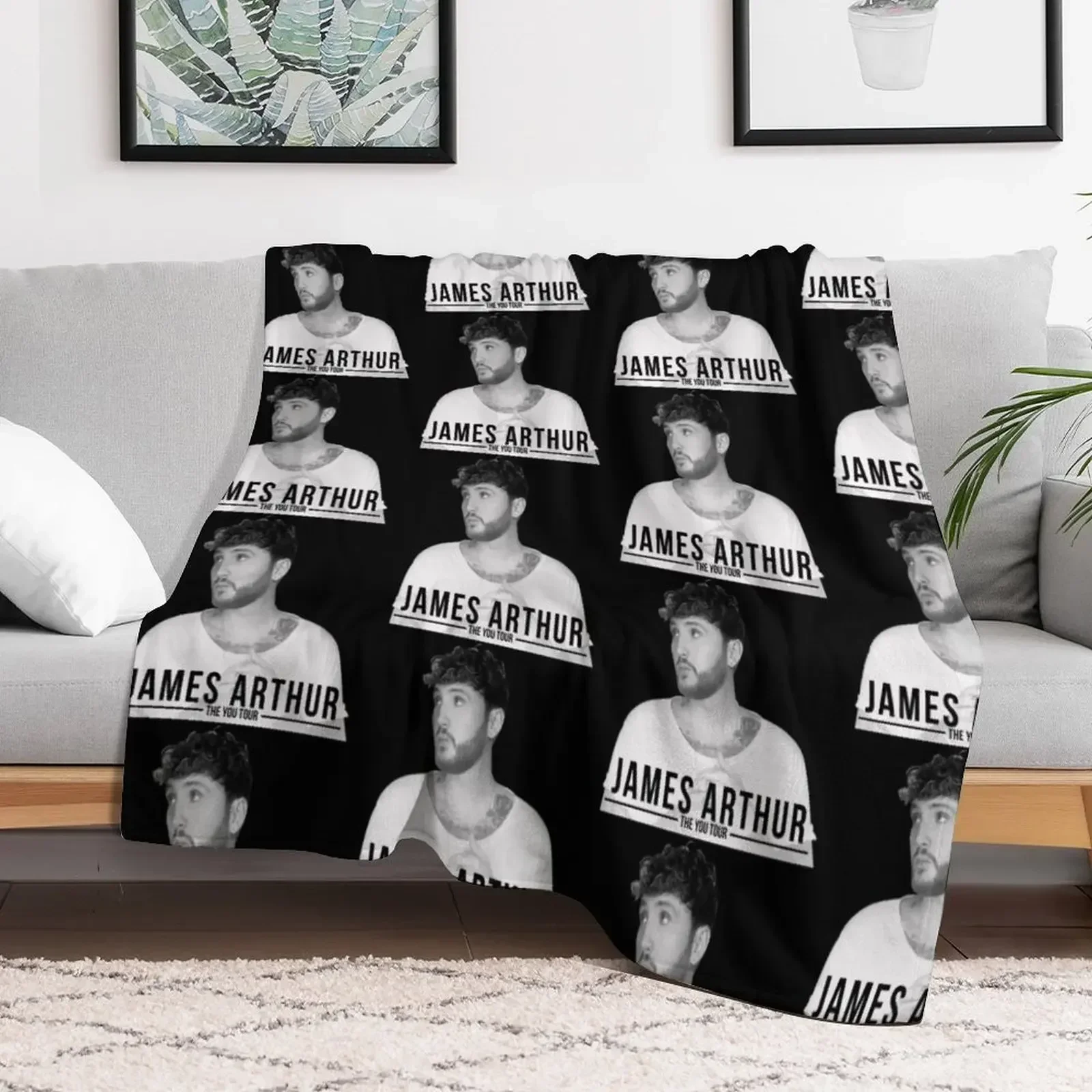 

JAMES ARTHUR - THE YOU TOUR Throw Blanket Flannels manga Flannel Fabric Bed linens Blankets Stuffeds Flannel Fabric Blankets
