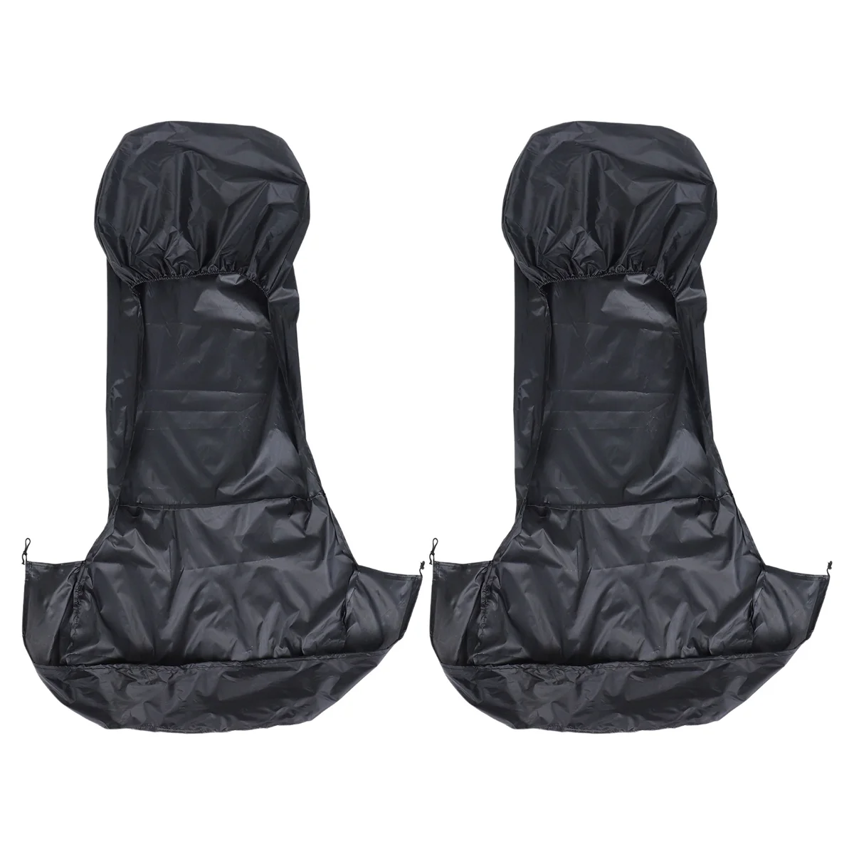 T61C_2 x Universal Waterproof Nylon Front Car Van Seat Covers Black