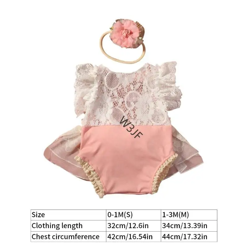 

W3JF 1 набор детских цветочных повязки и комбинезон для запоминающейся новорожденной фотографии