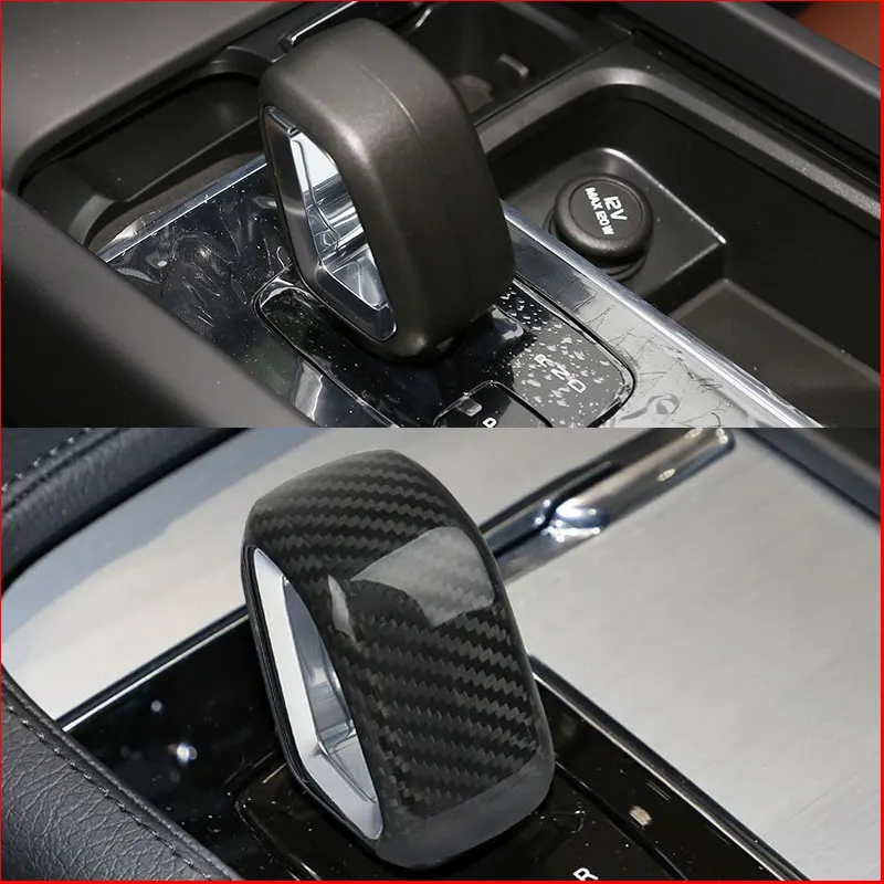 

For VOLVO Carbon Fiber Texture Car Gear Shift Panel Frame Gear Knob Cover Head Trim for volvo XC60 XC90 S90 V90 XC40 C40 S60 V60