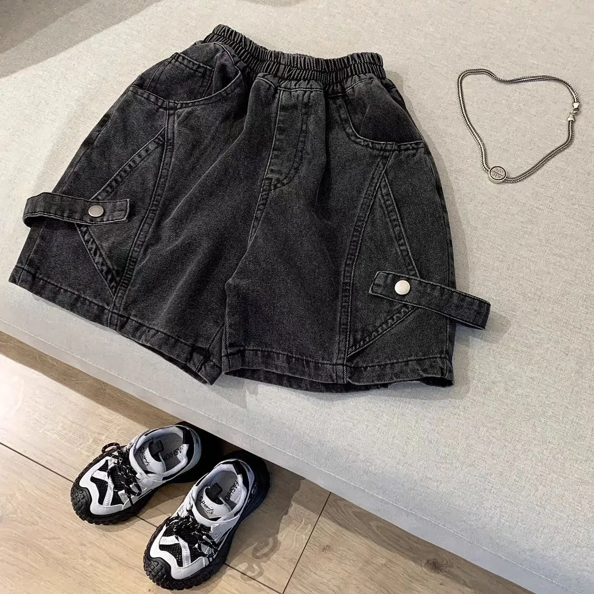 Premium Denim Shorts for Boys 2026 Summer Toddler Kids Korean Style Trendy Lightweight Breathable Casual Shorts
