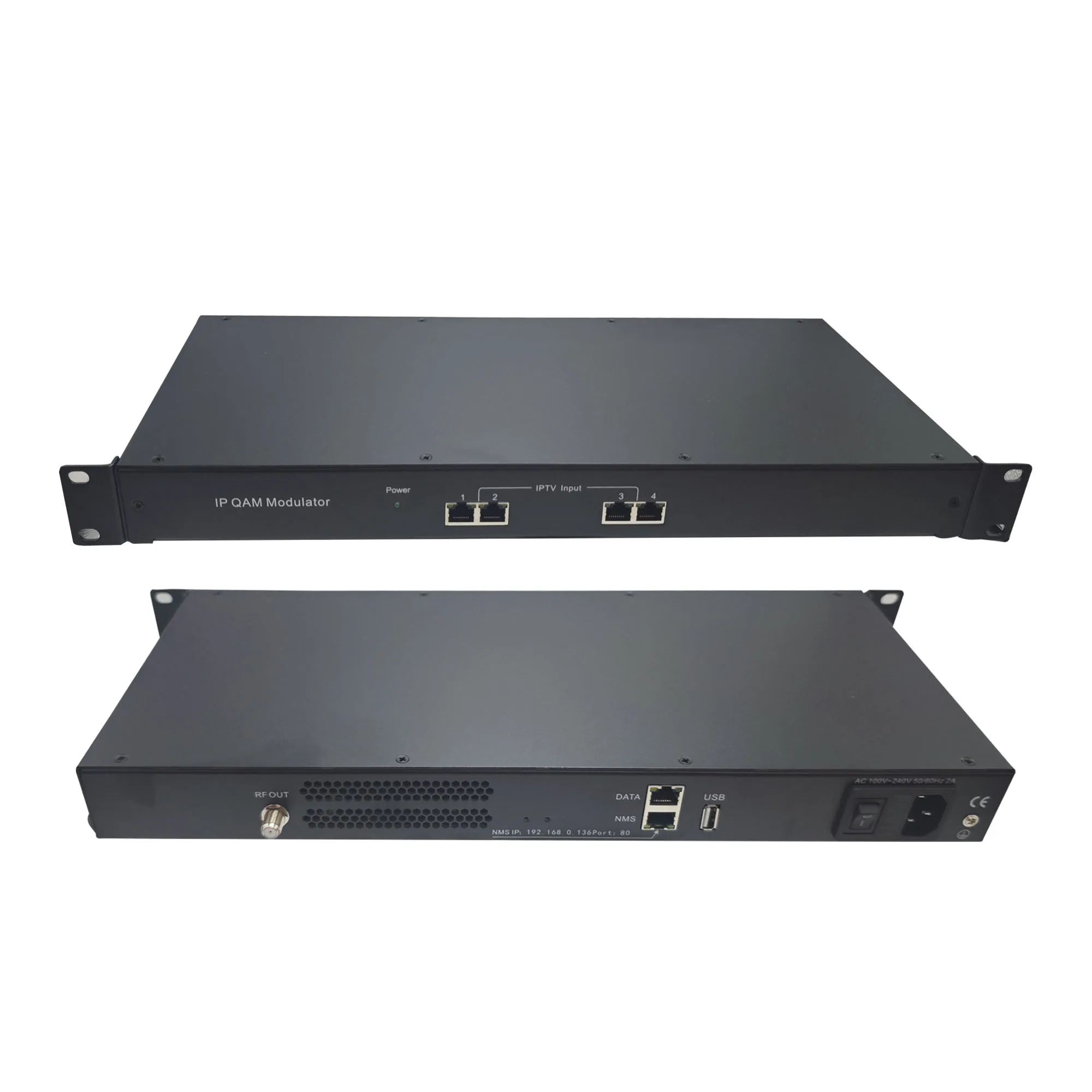 4 채널 IP - DVB-T DVB-C RF 변조기 디지털 TV 암호화 변조기 케이블 프런트 엔드 장비 usb - rf ip - RF