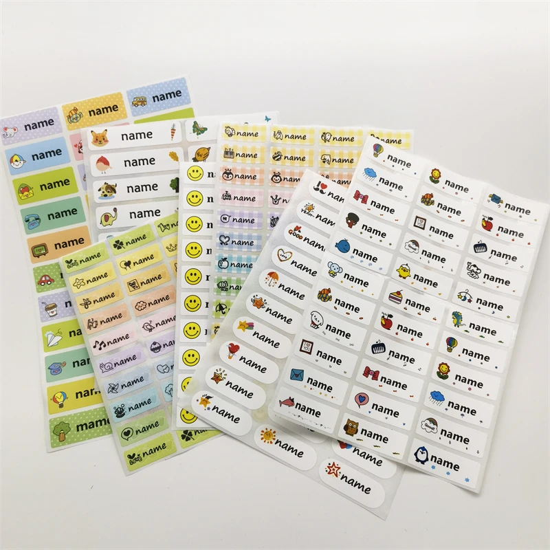 120Pc Name Tag Sticker Customize Sticker Waterproof Personalized Label Custom Child School Stationery Water Bottle Pen dinosau