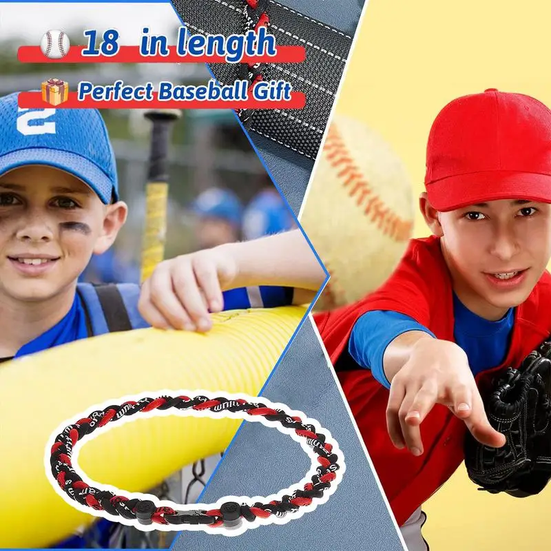 Collana di corda per Baseball collana intrecciata multiuso fatta a mano collana da 18 pollici delicata sulla pelle collana di corda morbida per atleti