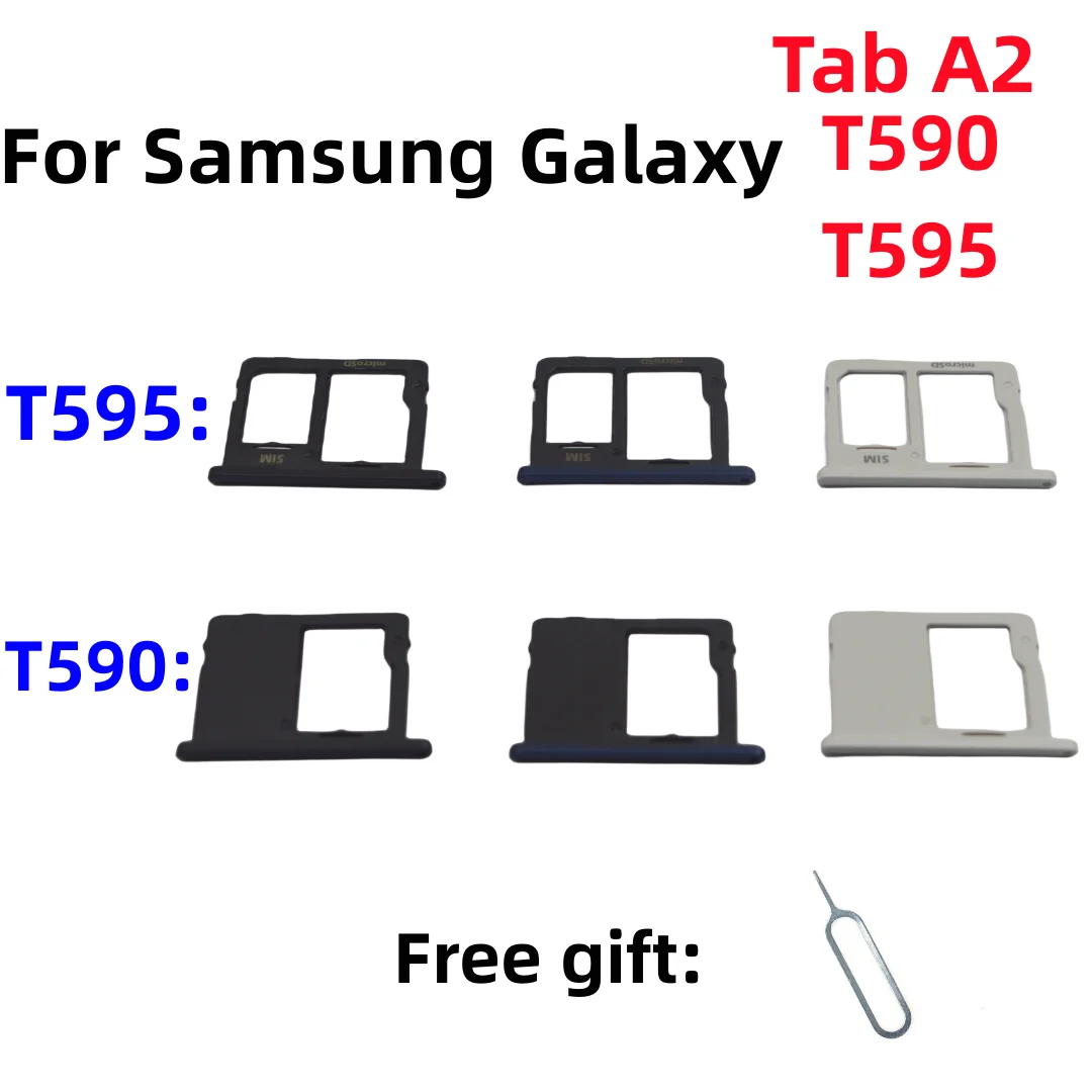 

New Micro Tablet PC SIM Card SD Card Adapter Tray chip slot drawer Holder For Samsung Galaxy TAB A2 SM-T595C T590C Card Tray