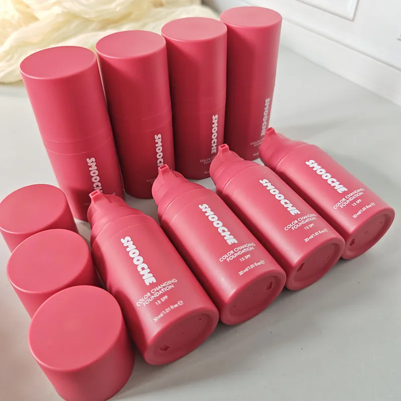 Smooche Color Changing Liquid Foundation Lightweight Self Adjusting Skin Tone Match Moisturizing Natural Glow Makeup Base Beauty