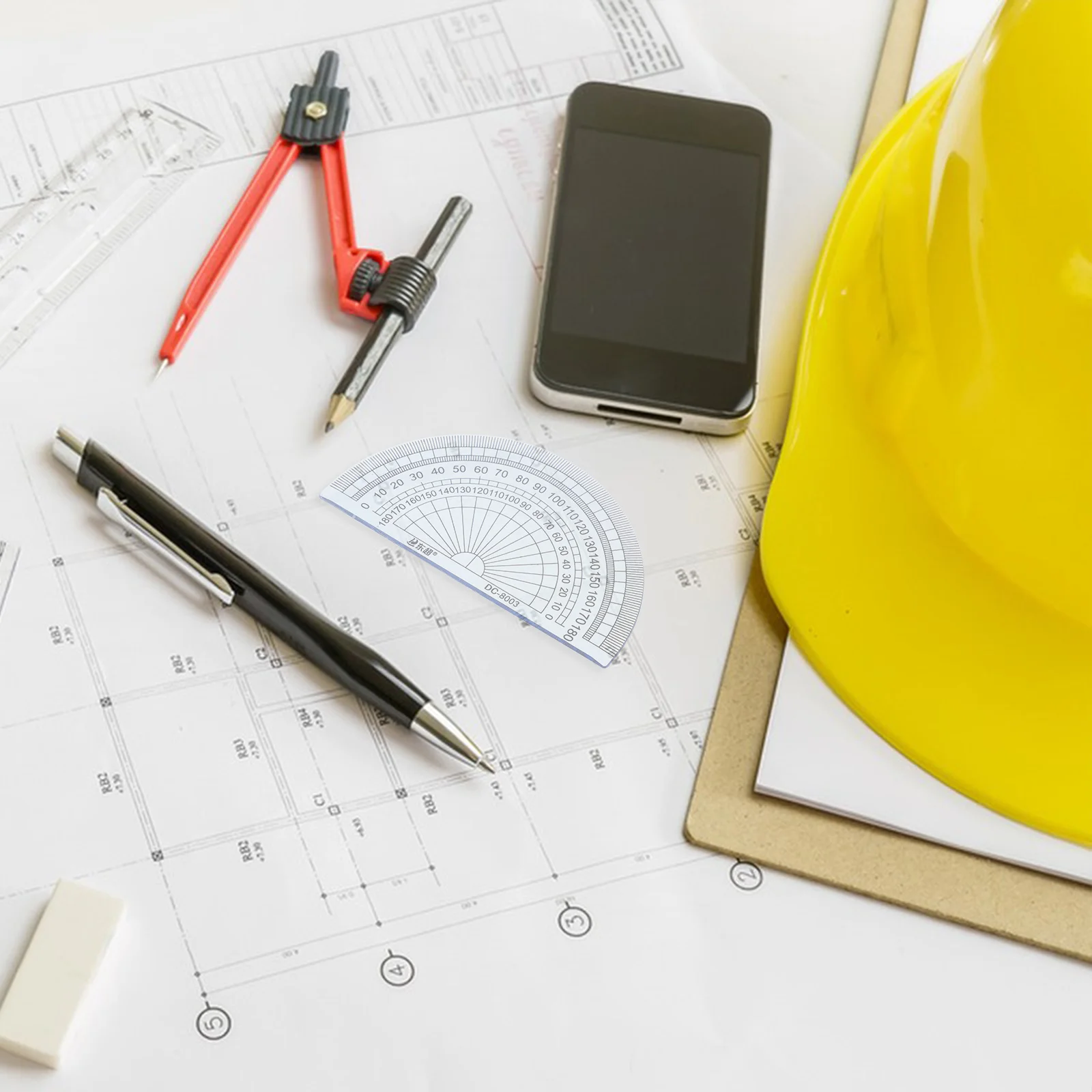 20 Pcs Office Measuring Rulers Students Angle Measurement Protractor Precision 180 Degrees