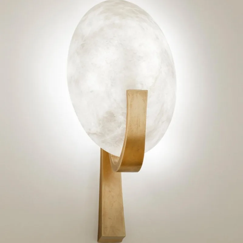 Background wall wall lamp, French aisle bedroom bedside marble wall lamp