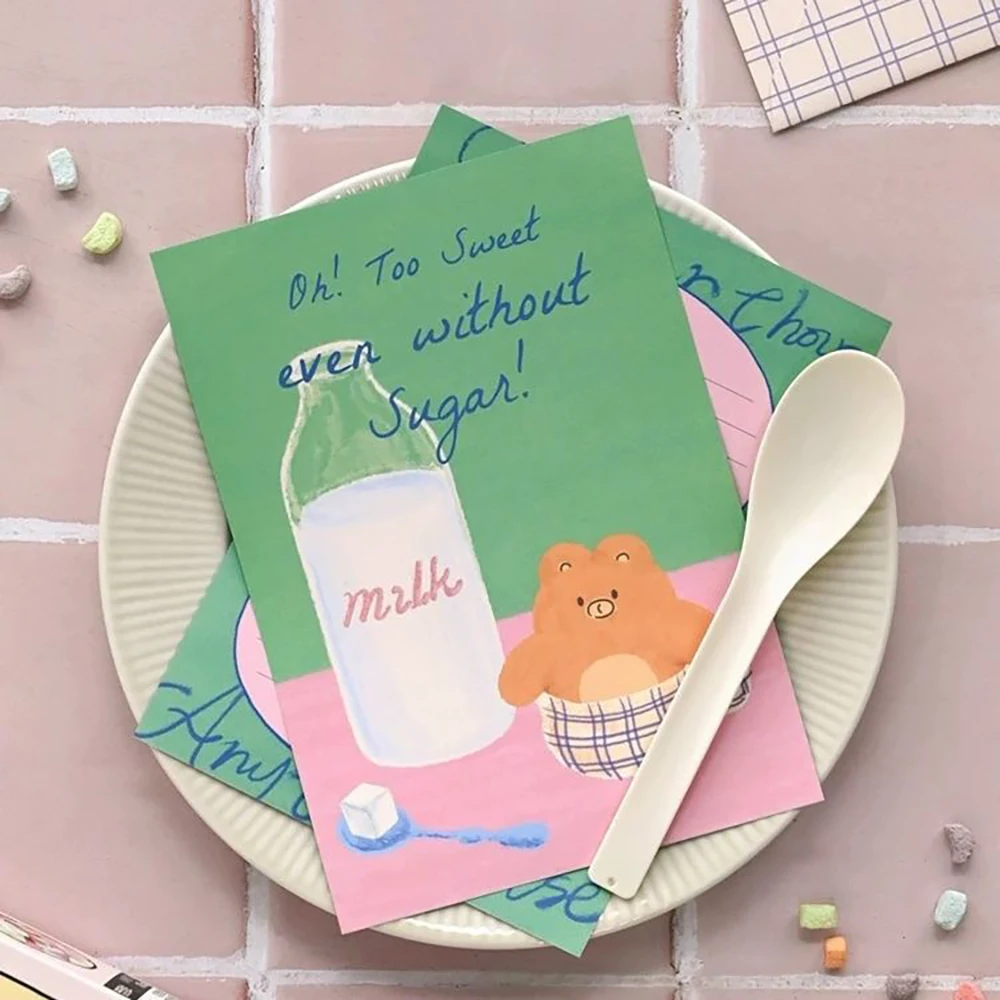 Cute cartoon animal illustration envelope set, ins love letter confession letter envelope, handwritten longing
