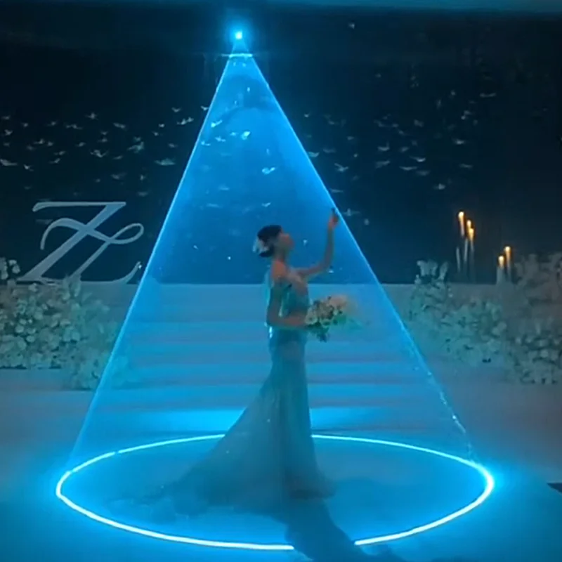 New Couple's First Dance Ceremony Laser Light with Snowing Effect - Modern Wedding Laser Light Decorations for Bride Party