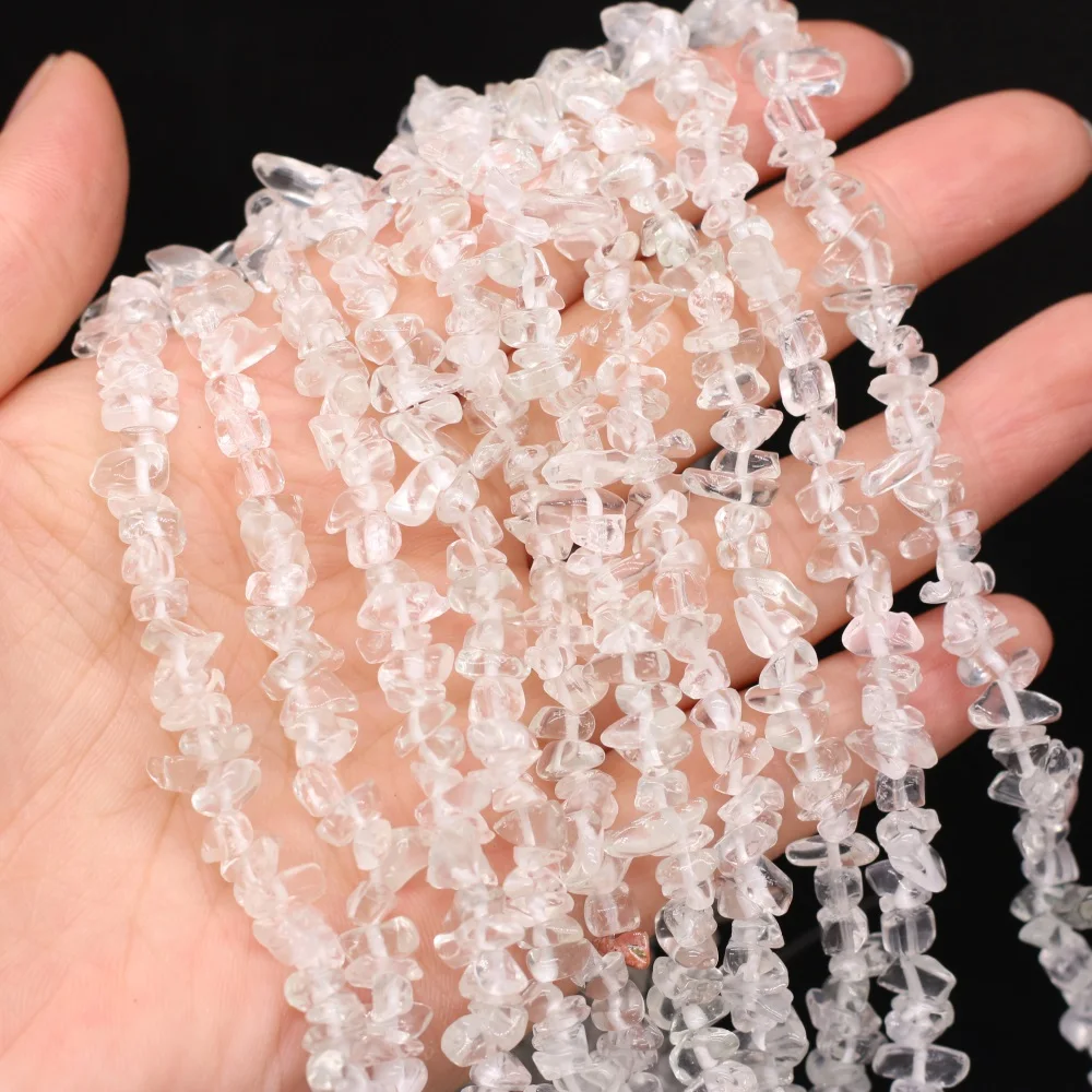 

Irregular Natural Stone Clear Quartz Loose Beads for Jewelry Making DIY Bracelets Necklace Strands 3x5-4x6mm