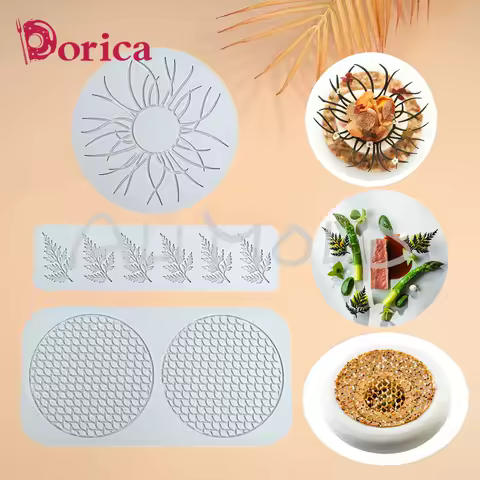 Woven Grid Bracken Tuile Silicone Pad Lace Mat French Dessert Decoration Tools Food Grade Chocolate Sugarcraft Fondant Cake Mold