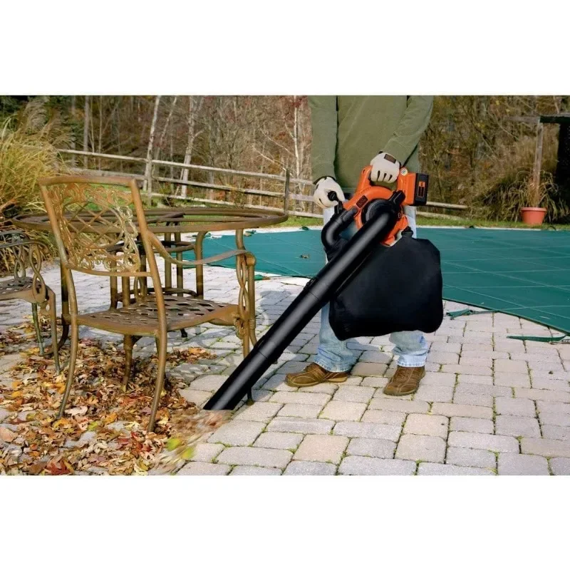 40V Cordless Leaf Blower Kit,120 mph Air Speed, 6-Speed Dial,Built-In Scraper, With Collection Bag, Battery and Charger Included