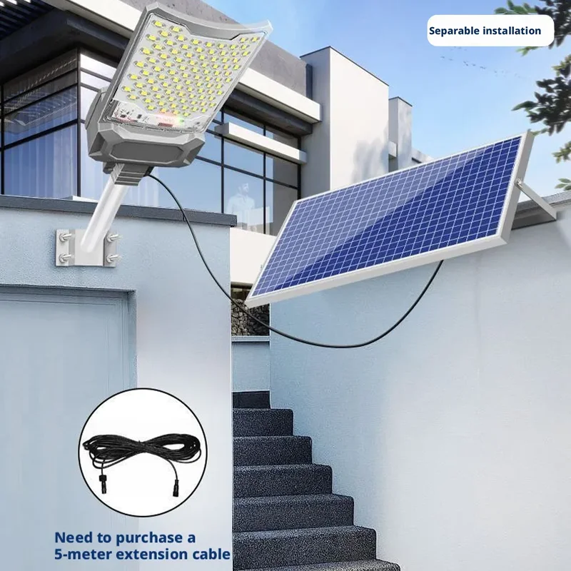 RUISENZHUO 5000W High Power Powerful Solar Street Lights External Solar Power Headlights Dusk to Dawn Outdoor Solar Road Lamp