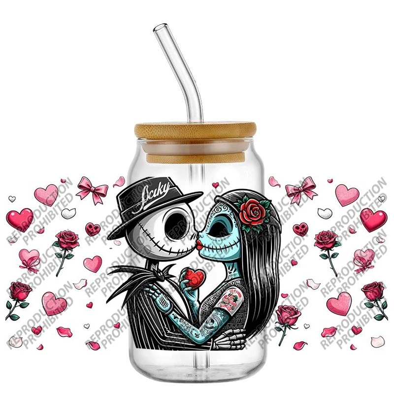 

New Valentines Day Special Waterproof DIY Decals 3D Transfers Stickers 16oz UV DTF for Glasses cup Wraps