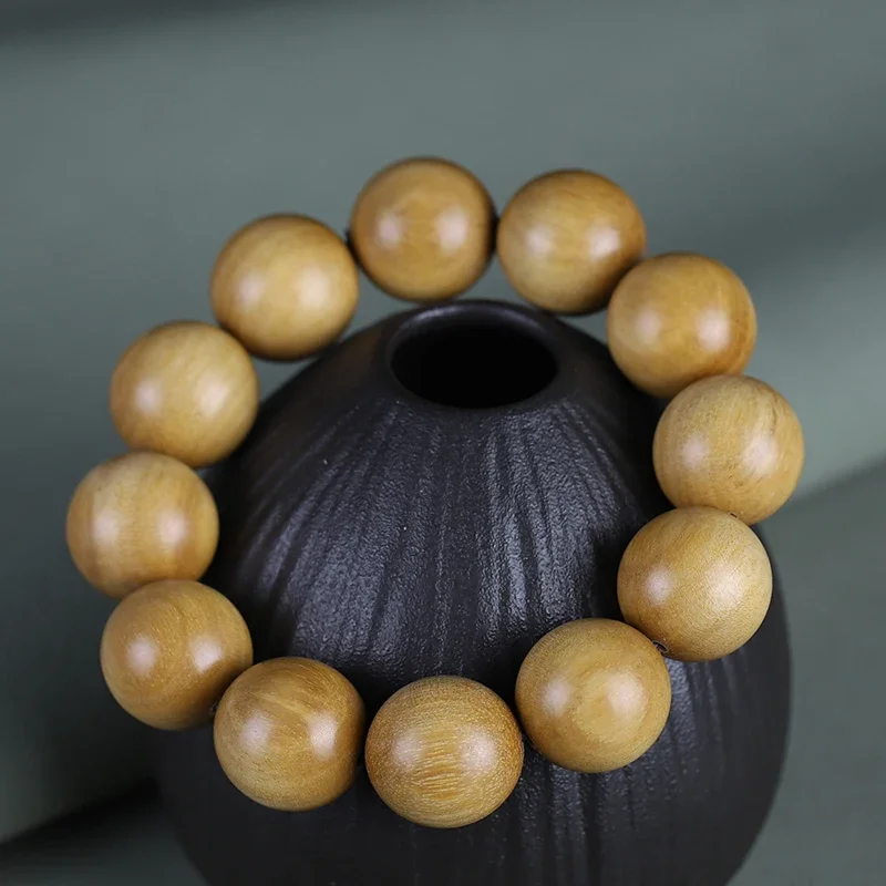 

Natural Sandalwood 20 Bracelet Black Meat Submerged Small Hole Buddha Beads Men's and Women's Sandalwood Bracelet Jewelry