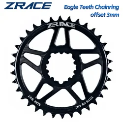 ZRACE-anillos de cadena 10s 11s 12s, diente de águila 7075AL CNC, offset 3mm, MTB, para manivela de montaje directo de 3 tornillos, compatible con Águila