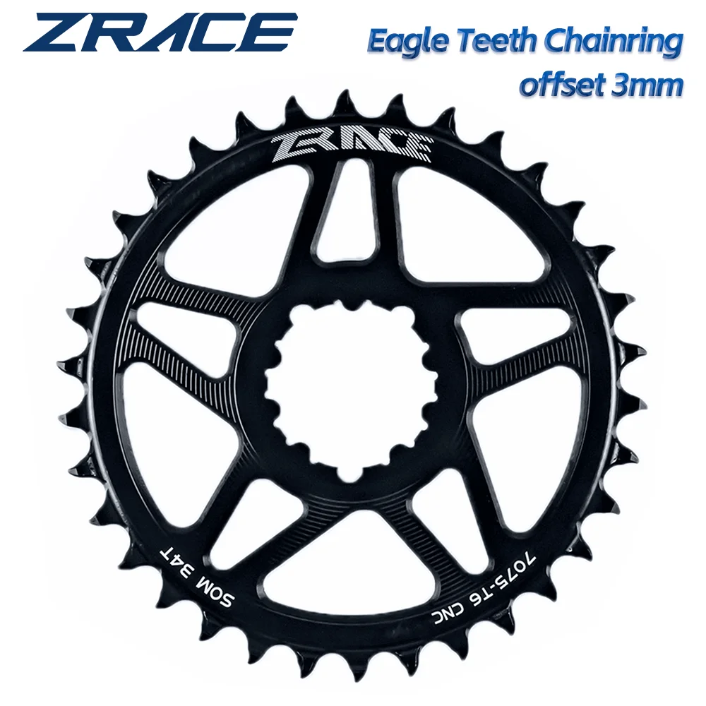 ZRACE 10s 11s 12s Chainrings, Eagle tooth 7075AL CNC, offset 3mm, MTB , for 3 screws Direct Mount Crank, compatible Eagle