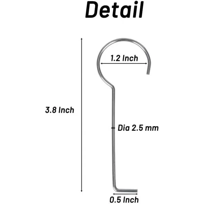 خطاف رفع 4 خطافات - دش من الفولاذ المقاوم للصدأ للتنظيف اليومي