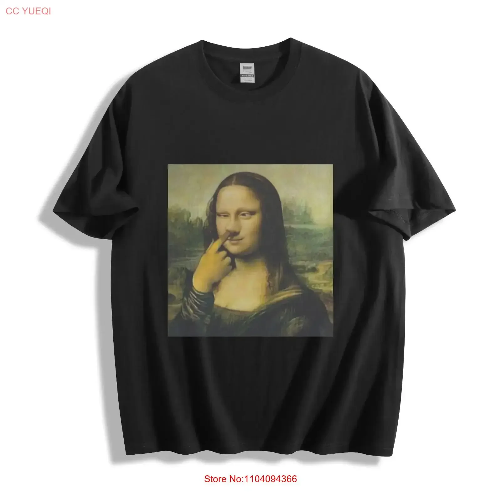 Mona Lisa Banana Art T Shirt Classic Humor  vintage Washed designer clothes Stretched Comfortable fashion graphic Breathable