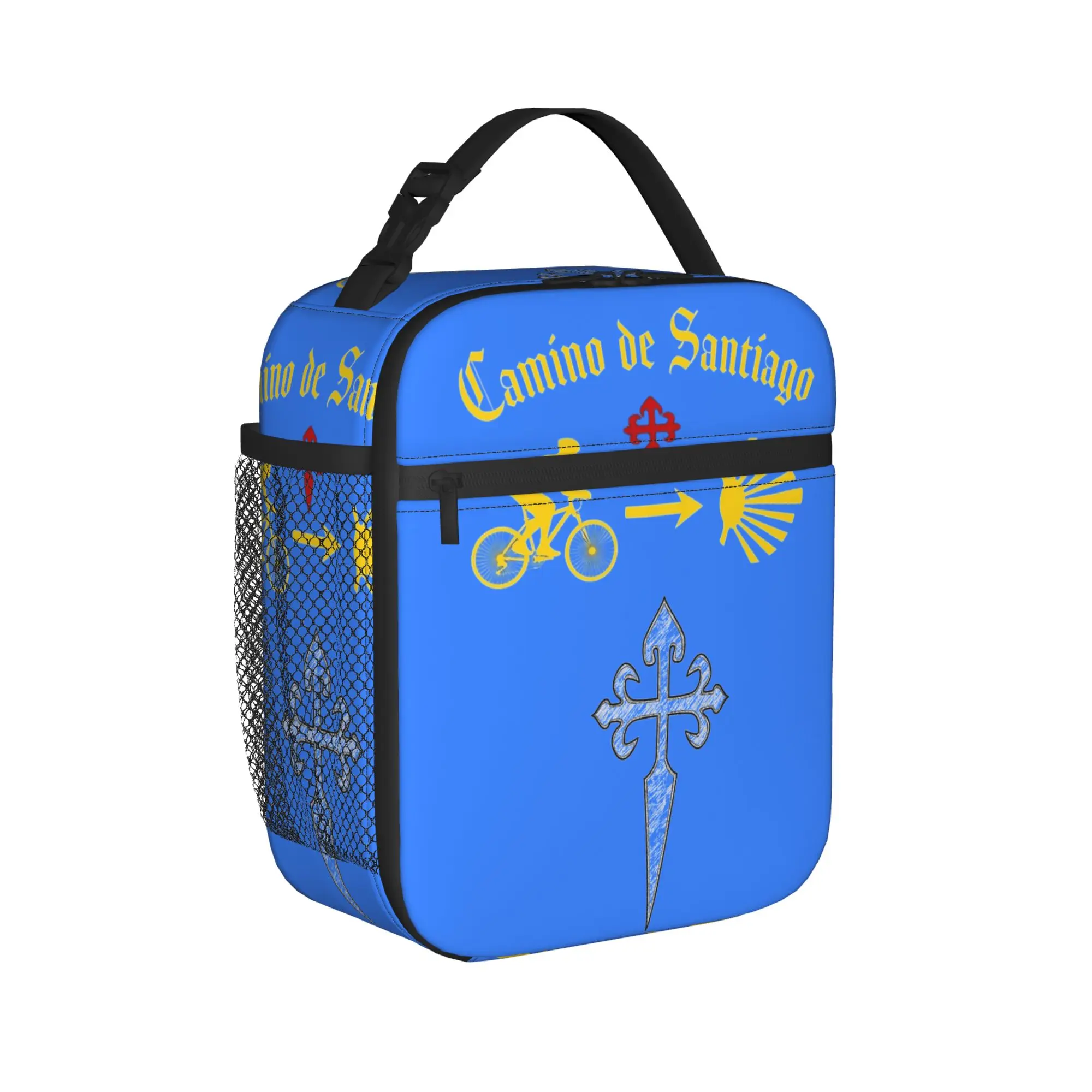 Cross Camino de Santiago Insulated Lunch Bag Cooler Bag Reusable,Meal Container Lunch Box Tote Girl Boy College  Outdoor