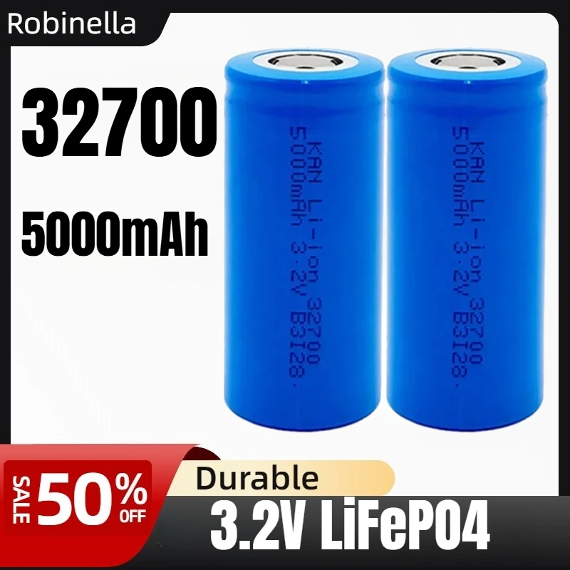 

32700 3.2V 5000mAh Long-Cycle LiFePO4 Battery, Durable Power Source for Frequent Use Applications Rechargeable Battery