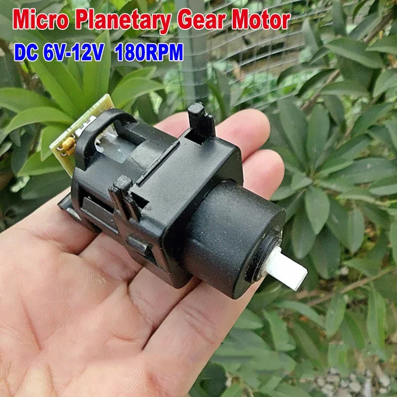 Micro 370 Planetary Gearbox Gear Motor DC 6V~12V 8V 120RPM Slow Speed Reduction Plastic Gear Box 6mm Square Shaft DIY Toy Model