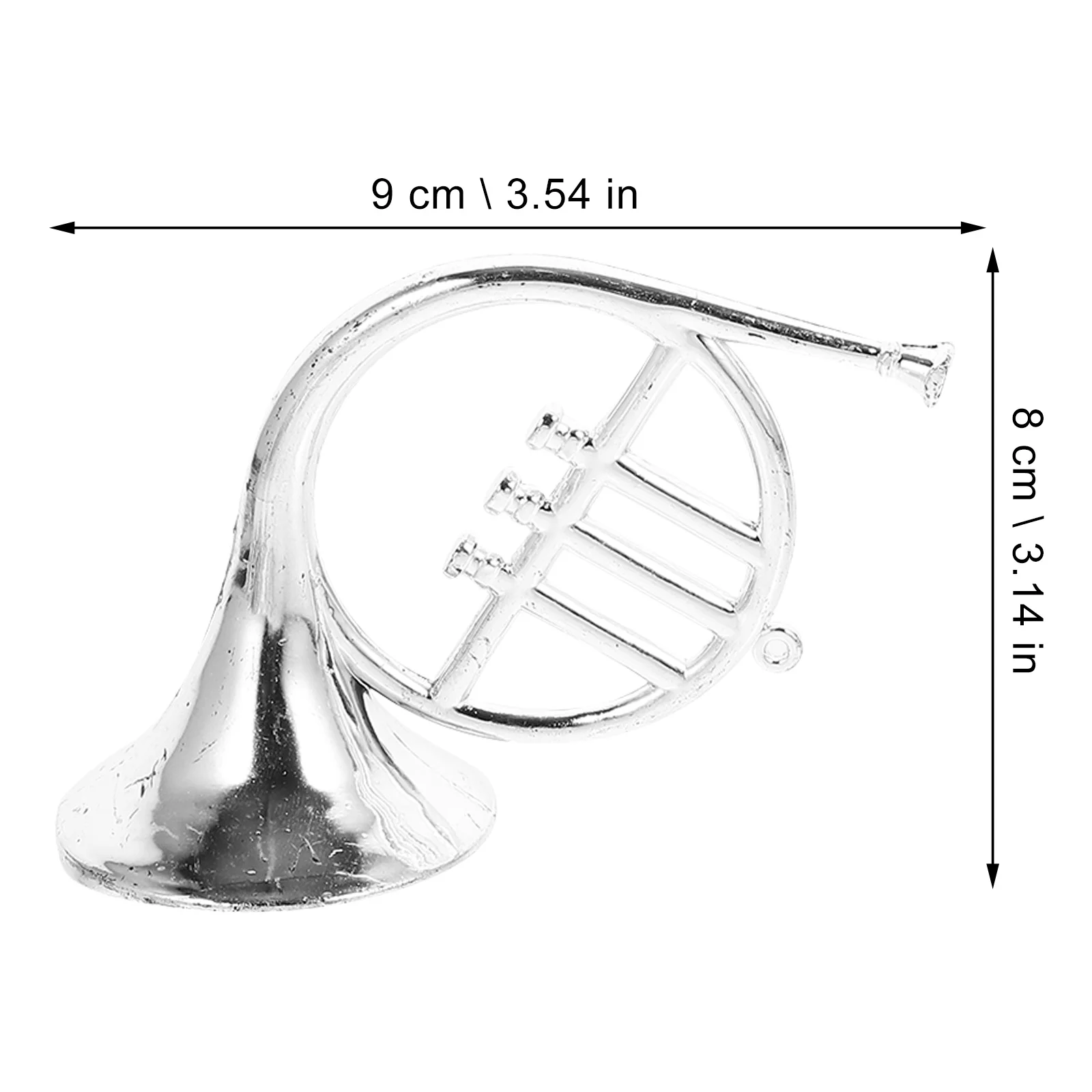 12 قطعة قلادة القرن الفرنسي المصغرة أداة بلاستيكية معلقة حلية لشجرة عيد الميلاد إكليل سحر الموسيقية #1