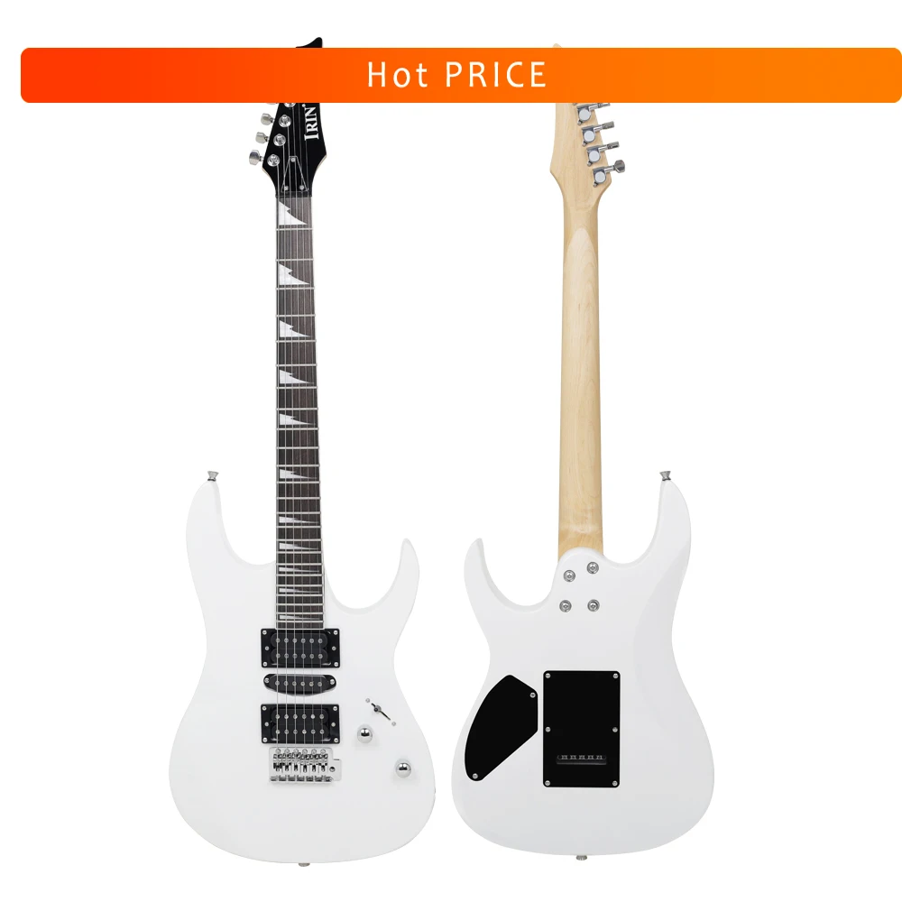 Irin 6 cordas da guitarra elétrica 24 trastes bordo corpo pescoço guitarra elétrica com saco amp capo necessário peças de guitarra acessórios