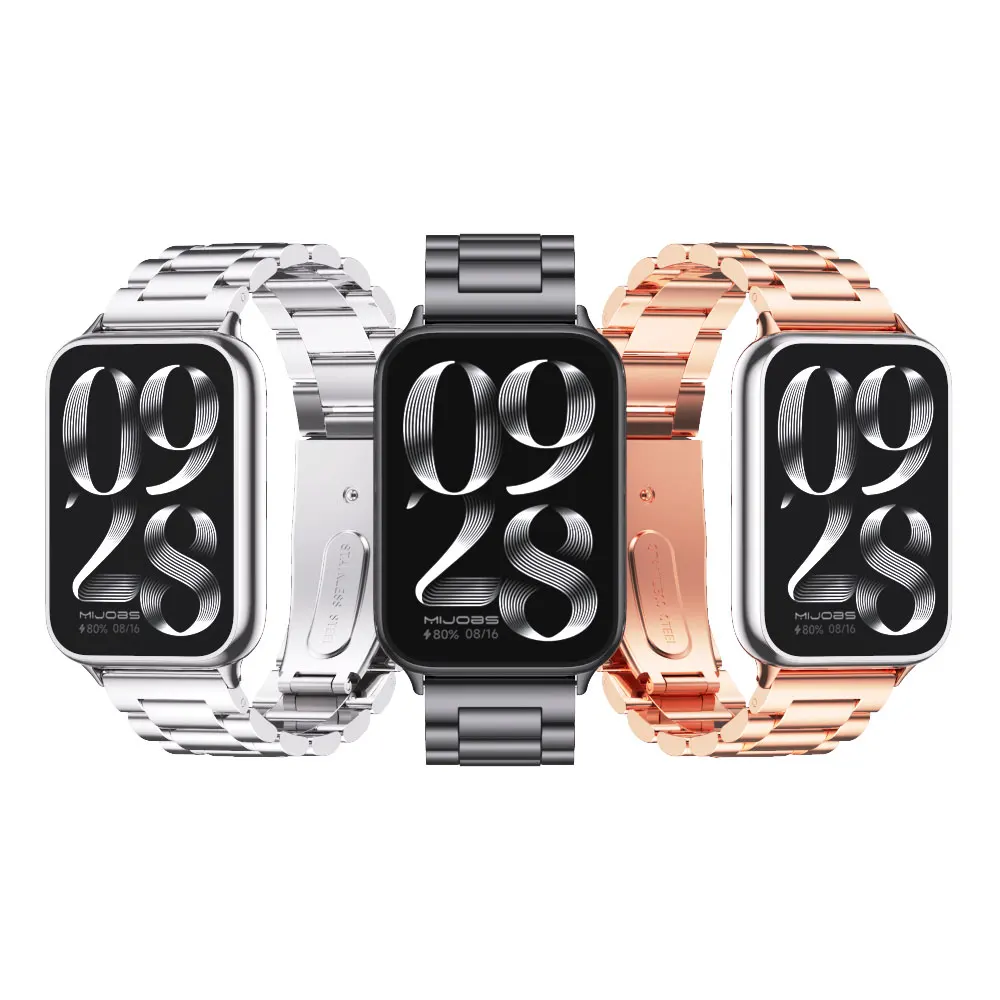 Mi Band 9 Pro用ストラップ、Mi Band 8 Pro用リストバンド、Xiaomiスマートバンド8 Pro用ブレスレット、Redmi Watch 5/4用メタルウォッチバンド