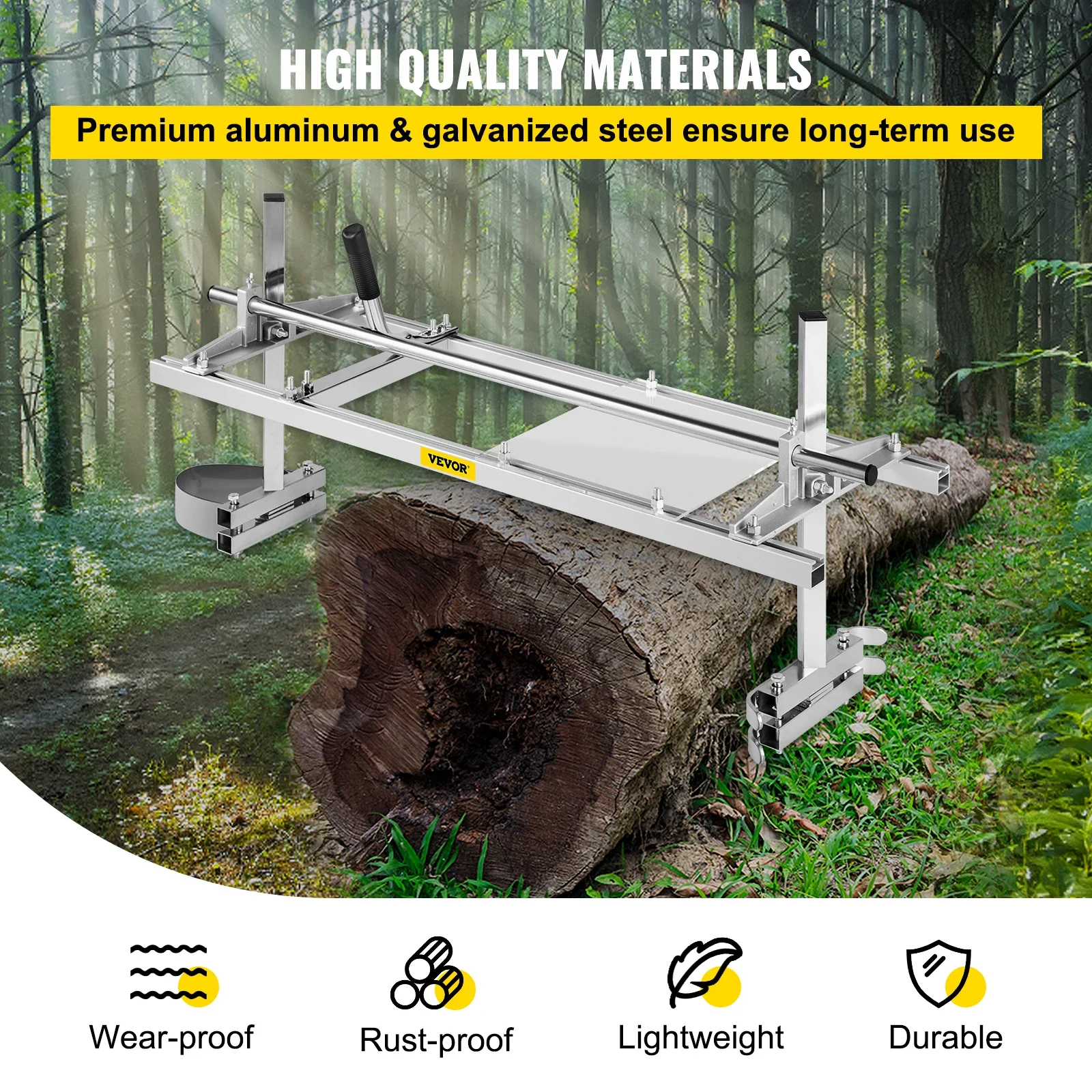 Chainsaw Mill Planking Milling 24 36 48 Inch Guide Bar Wood Lumber Cutting Portable Sawmill Aluminum Steel Chain Saw Mill