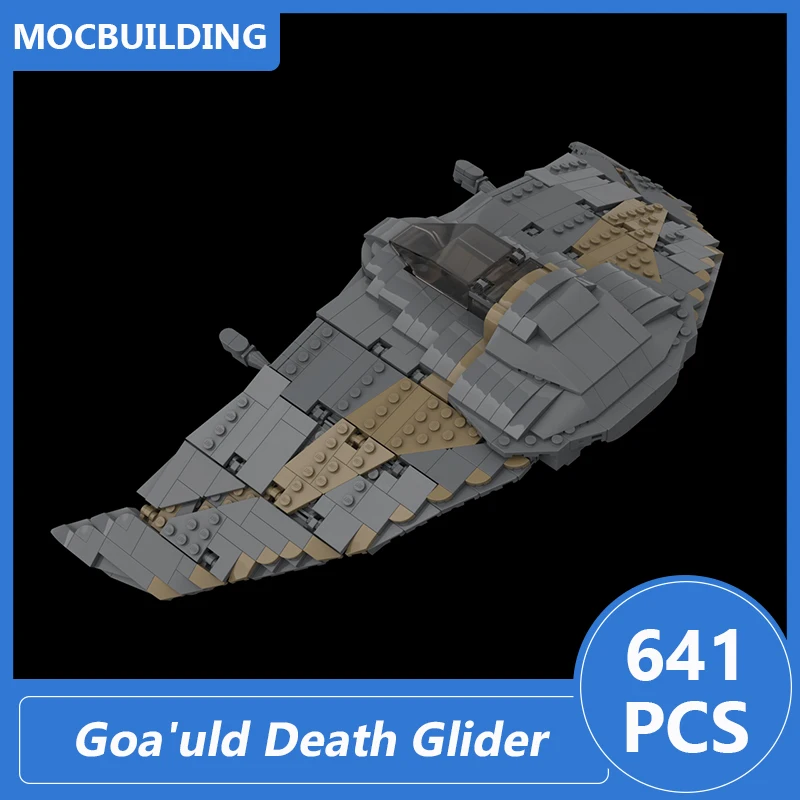 Goa\'uld Death Glider Model Moc Building Blocks Diy Assemble Bricks Space Educational Creative Xmas Toys Collection Gifts 641PCS