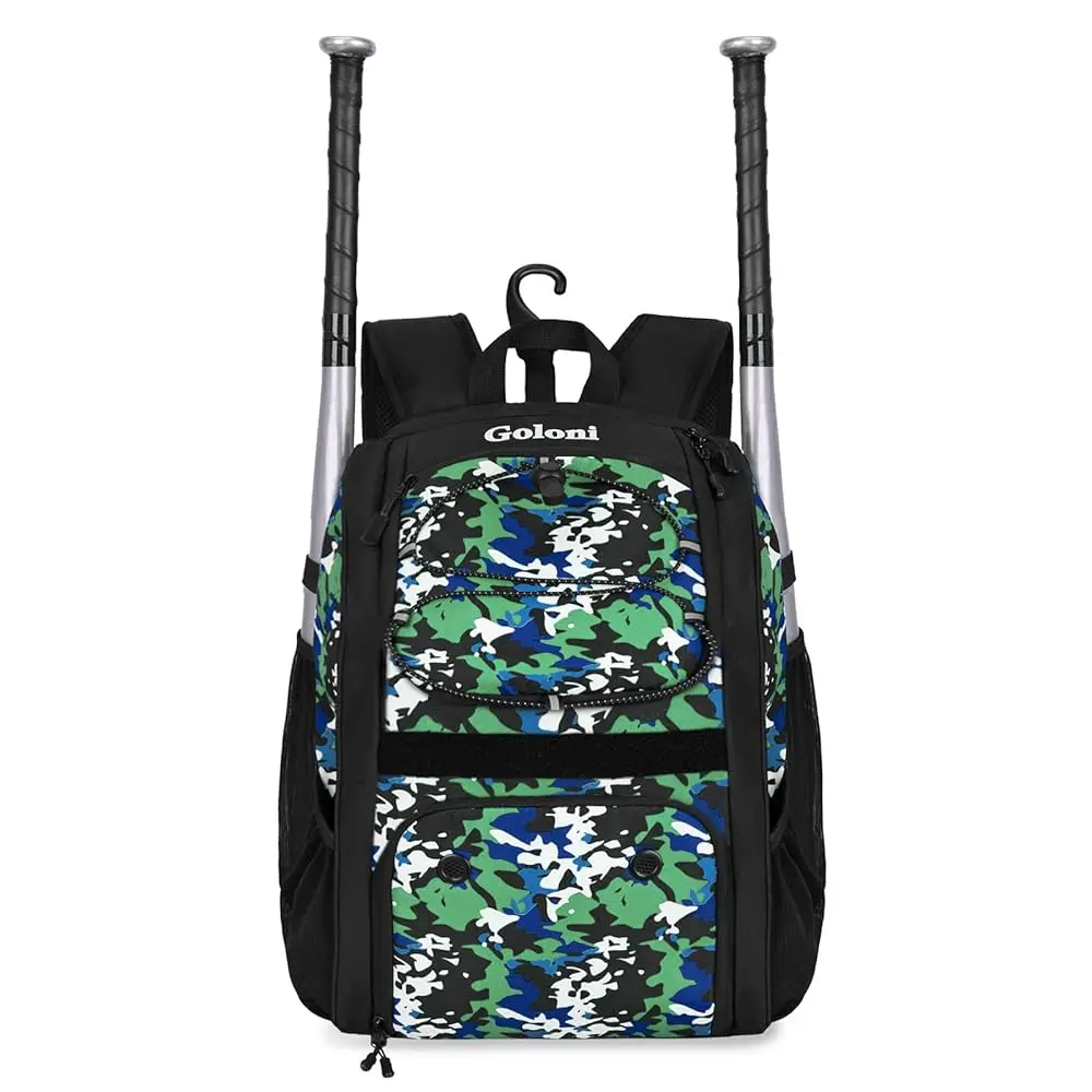 

Youth Baseball Bag,Baseball Backpack with Shoes Compartment,Softball Bag with Fence Hook for T-Ball Bat & Equipment
