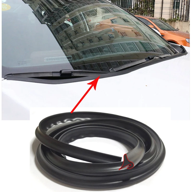 

Universal 150cm Car Windshield Guide Strip Vehicle Hood Wind Guide Trim Rubber Automotive Accessory