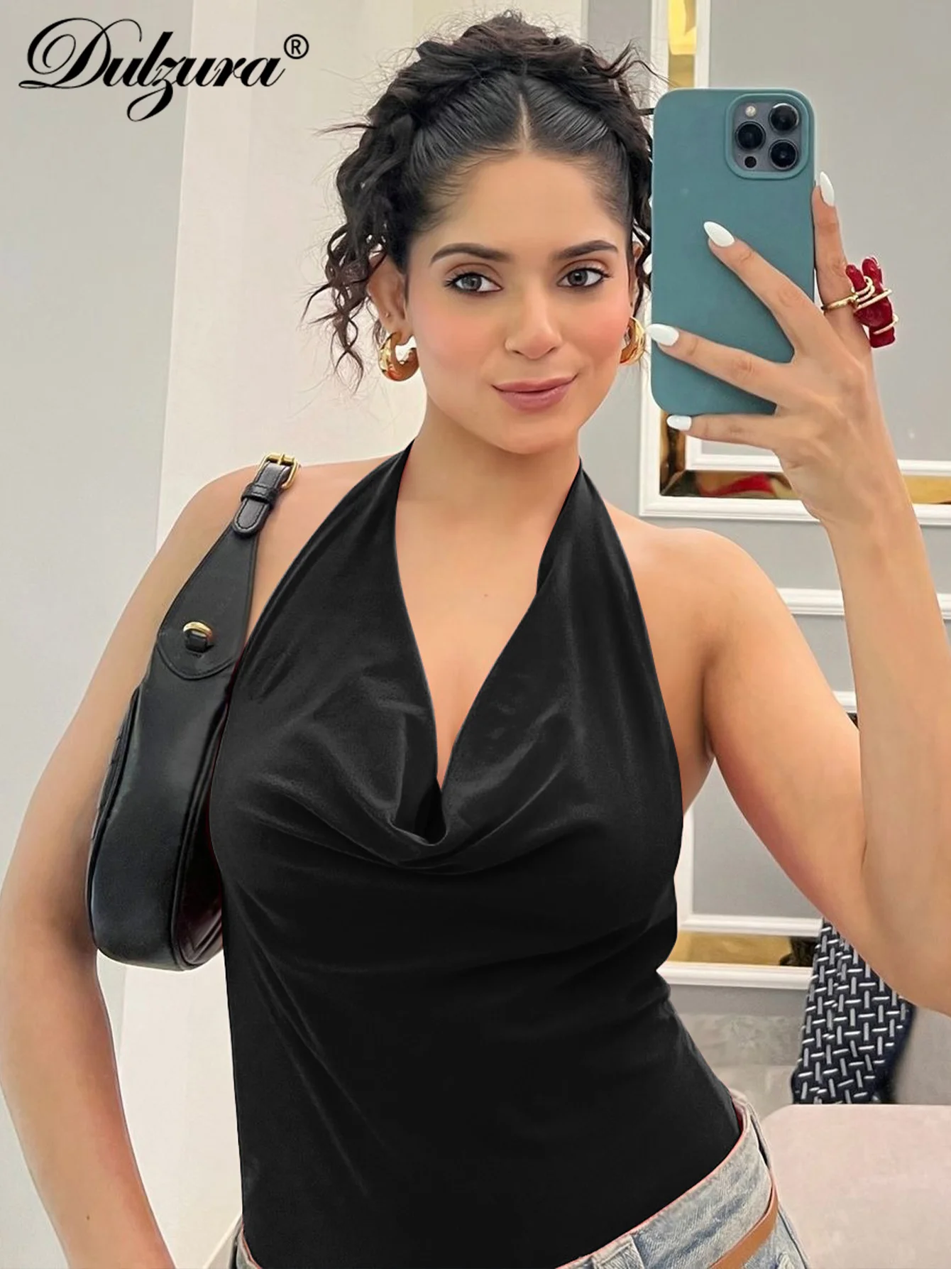 Dulzura Colletto oscillante Halter senza maniche Backless Body sottile Pagliaccetto sexy da donna Party Clubwear Primavera Estate One Piece