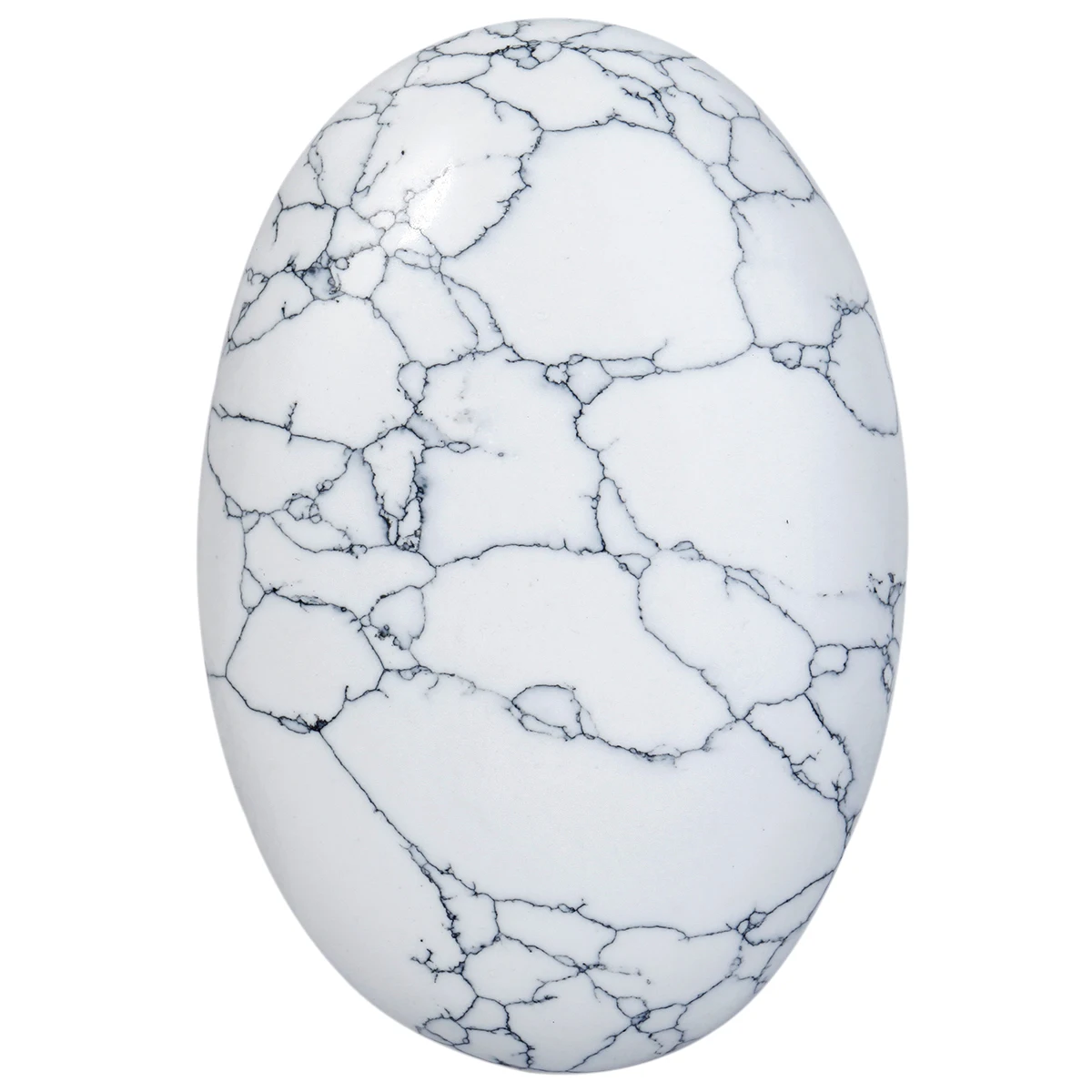 TUMBEELLUWA White Turquoise Oval Palm Stone Worry Stone Healing Chakra Reiki Cabochon Jewelry Decoration 60x40x20mm