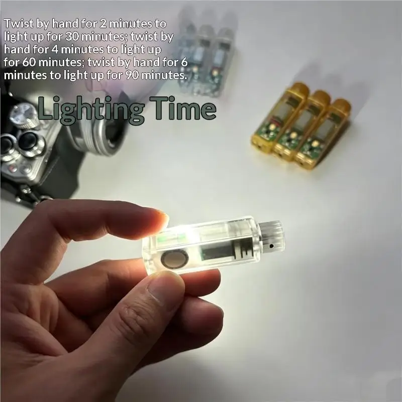 Hand Twisted Self Generating Lamp EDC Fidget Toy Plastic Decompression ADHD Anti Anxiety Outdoor Light