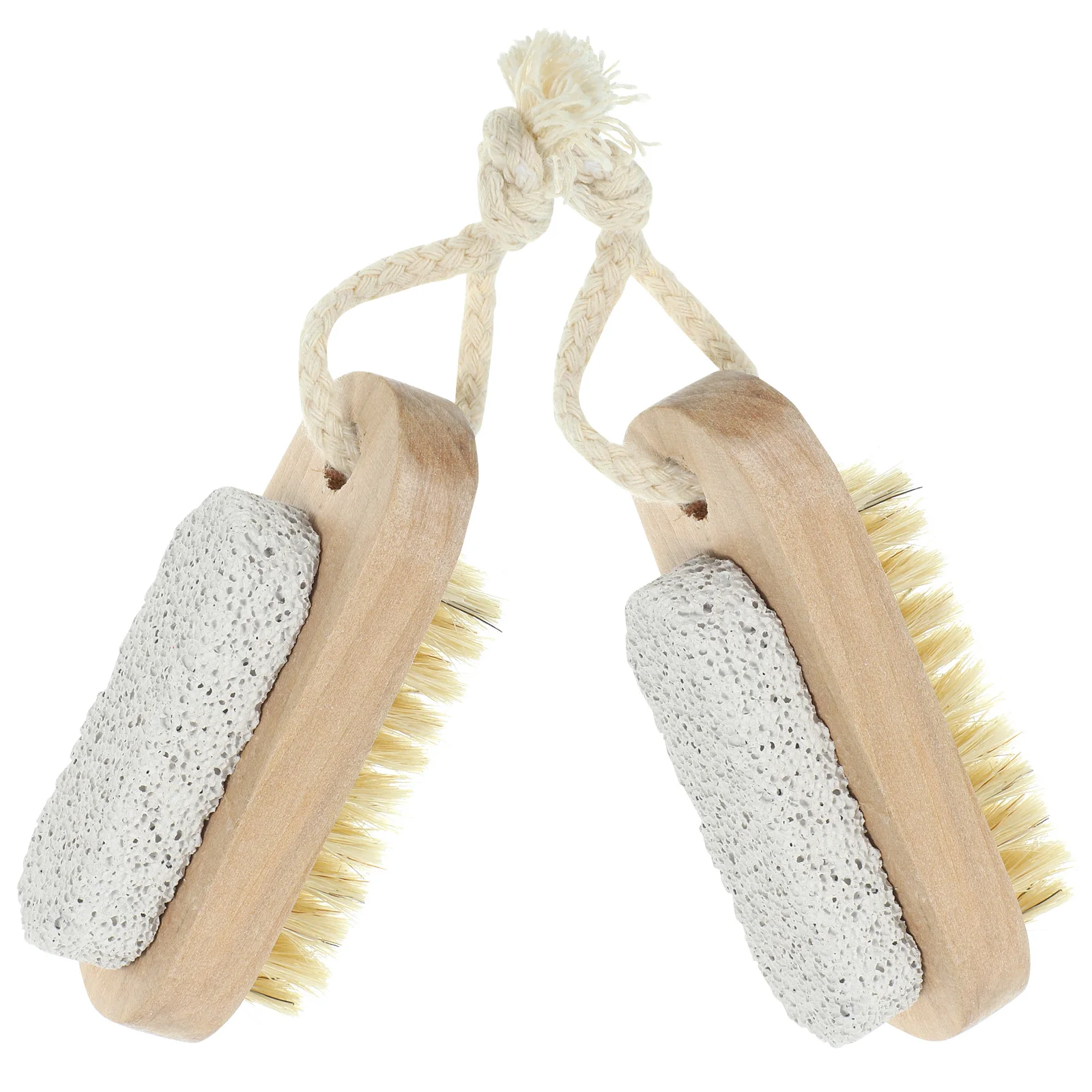 

2pcs Double-sided Pumice Stone Foot Scrubber Nail Brush 9.5x4cm Exfoliating Body Shower Bath Tool for Deep Cleaning