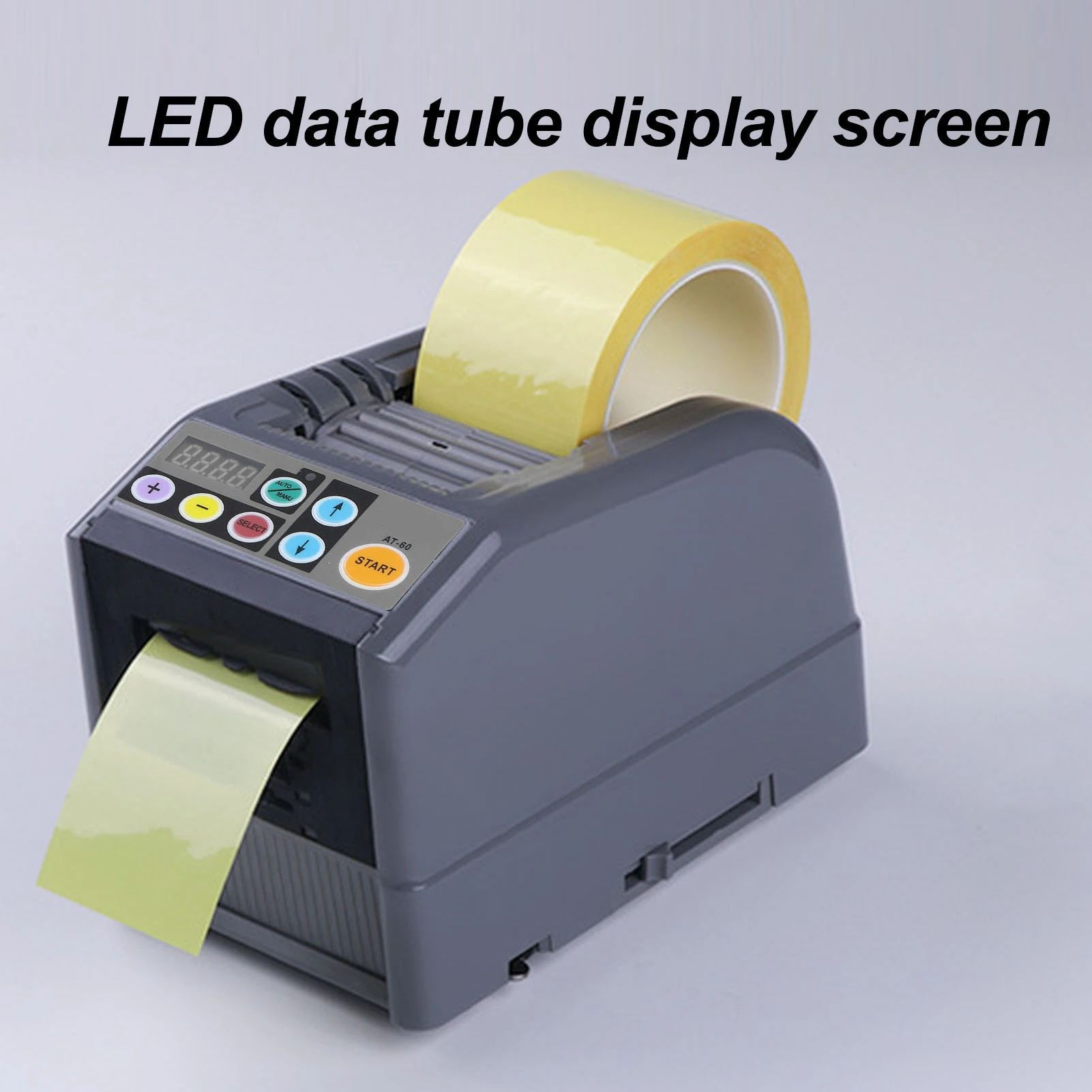 

Automatic Tape Dispenser Electric 6 to 60mm Cutting Width 999m Cutting Length Ribbon Cutting Machine