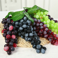 12/18/22/36/45/60/85/110 Heads Black Red Green Purple Hanging Artificial Grapes Photography Props Decoration Fake Fruits