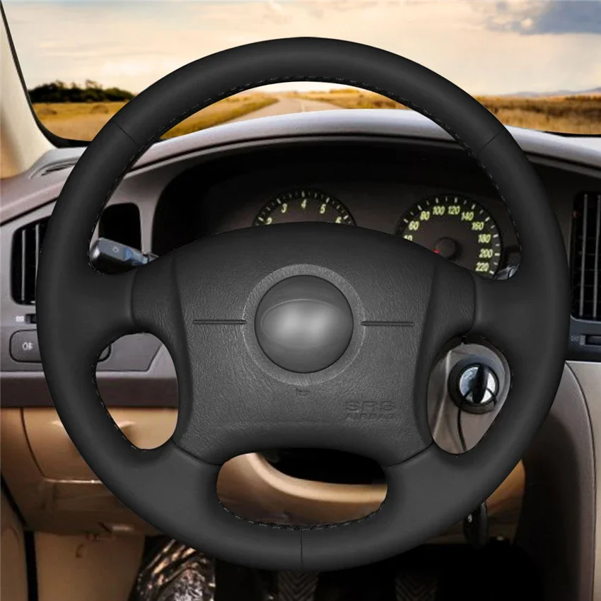 

Чехол на руль из искусственной кожи, сшитый вручную, противоскользящий, черный, для Hyundai Elantra 2004-2011, аксессуары для интерьера